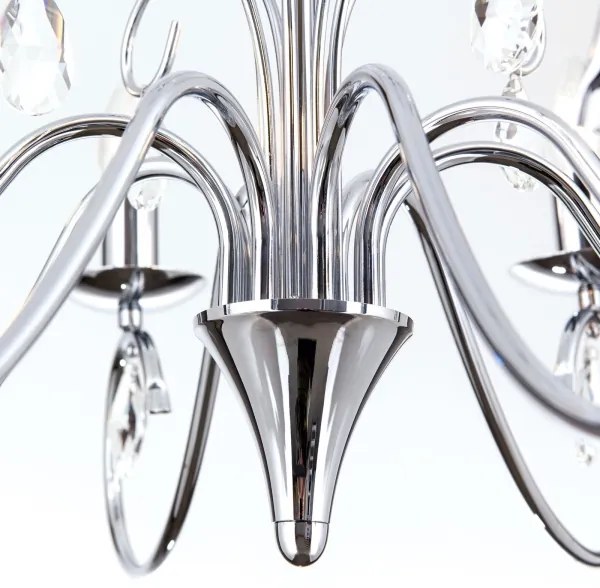 Orion LU 1658/8 - Kristály csillár láncon ALESSIA 8xE14/40W/230V fényezett króm