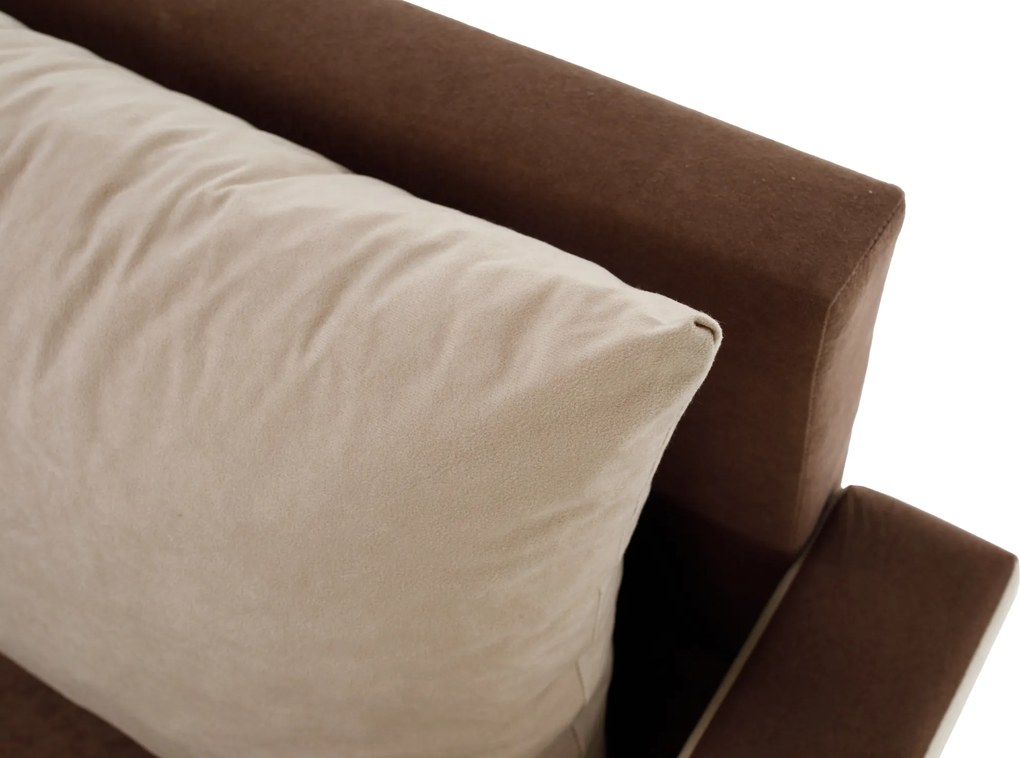 Univerzális ülőgarnitúra, barna/bézs, PAULITA U