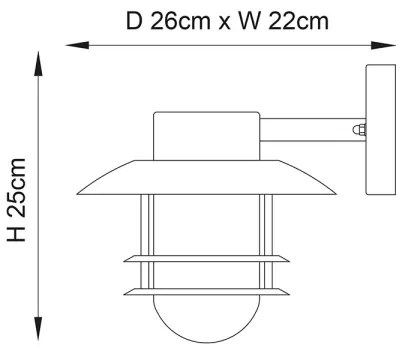 Endon 74703 - JENSON kültéri fali lámpatest 1xE27/40W/230V IP44 fényes króm