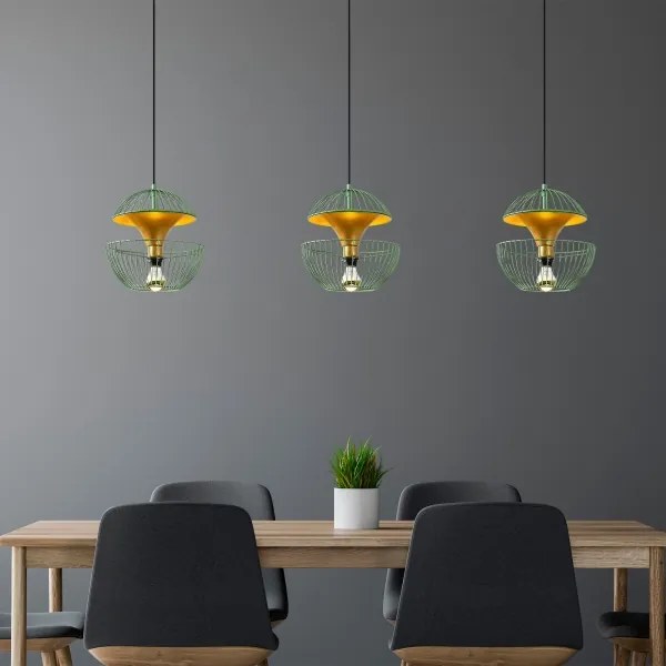 Csillár zsinóron TELMANDER 1xE27/40W/230V zöld