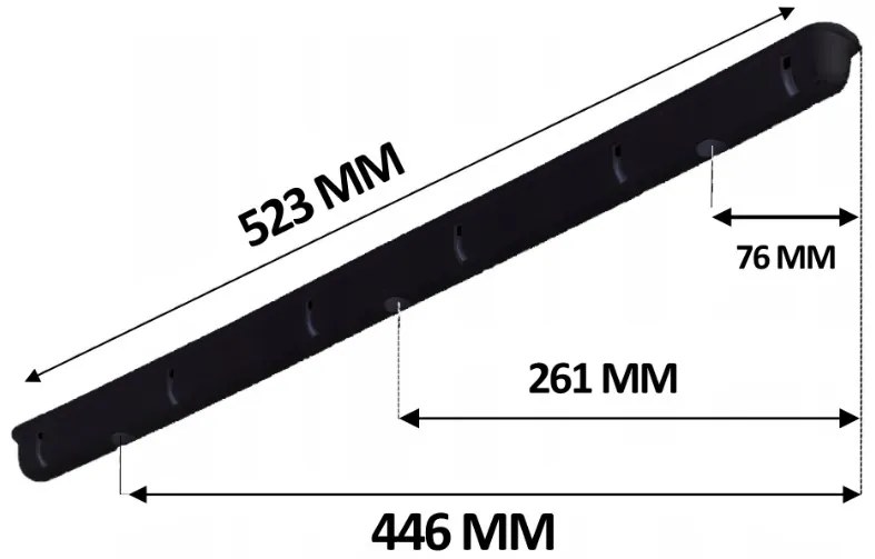 Erga Erga, mennyezeti akasztó ruhaszárításhoz 6x100 cm, fekete, ERG-SEP-10SUSSU6PCZ10