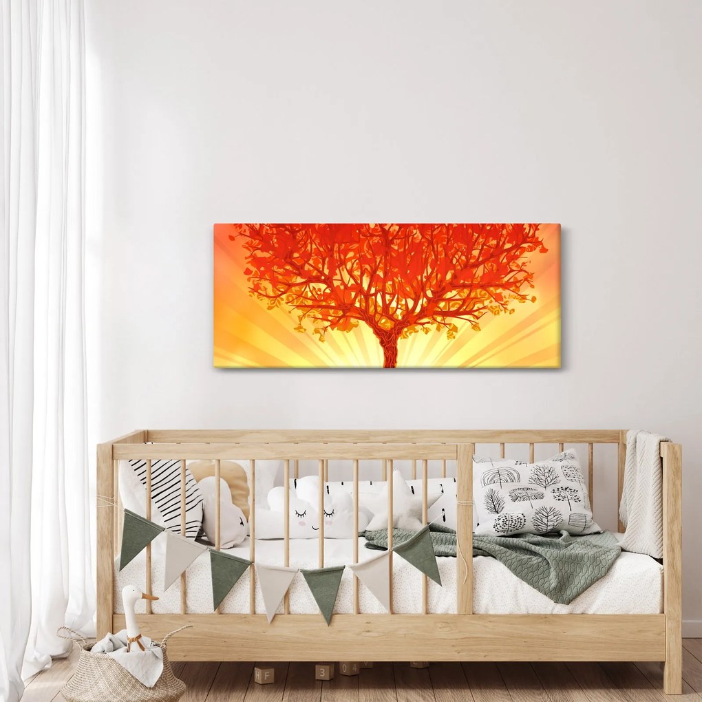 Kép - Fa a nap ragyogásában (120x50 cm)