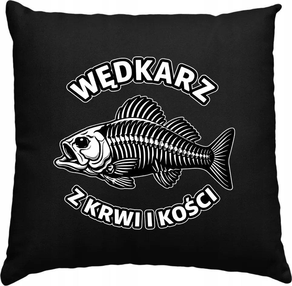 Párna Férjnek Nagypapának Horgász Kollégának Hús-vér Fekete