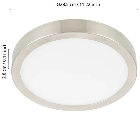 Eglo 98845 - LED fényerőszabályozható fürdőszobai lámpatest FUEVA-Z LED/19,5W/230V IP44