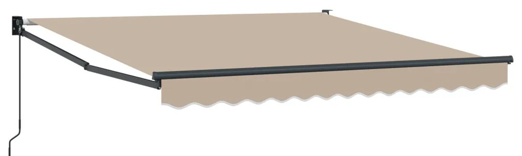 Manuális Behúzható Napellenző Bézs 350x250 cm