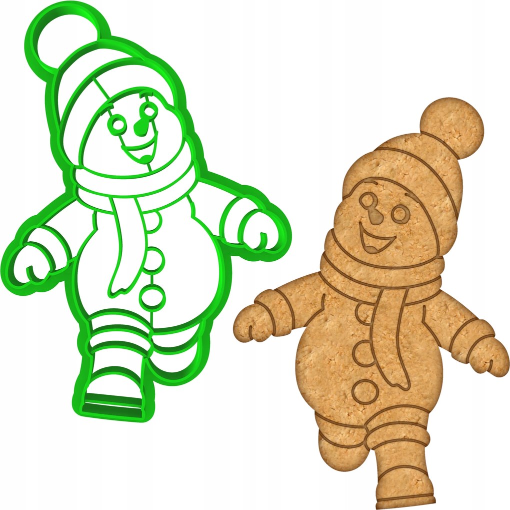 Mézeskalács lyukasztó Karácsonyi Hóember 12cm