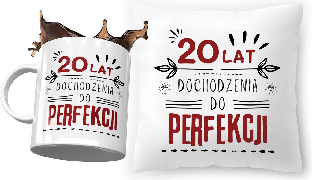 Születésnapi szett 20 20. 20. Párna Bögre Nyomtatott Fotóval