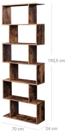 LIVARO barna könyvszekrény