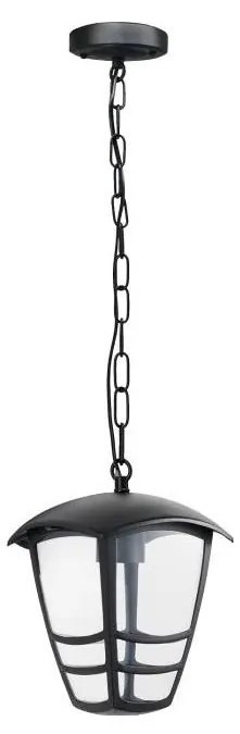 Kültéri csillár láncon TEVIO 1xE27/60W/230V IP54 fekete