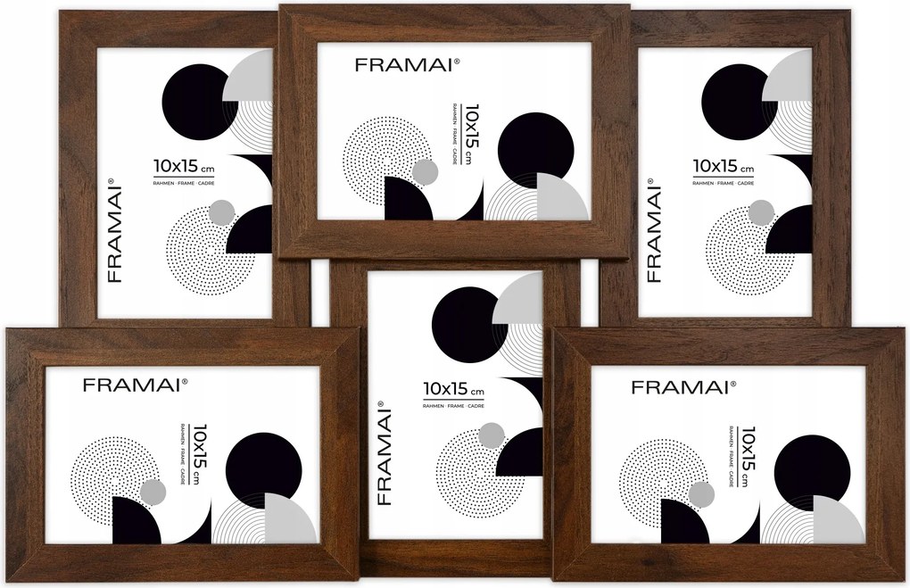 Multirama Barna képkeret galéria 6 képhez