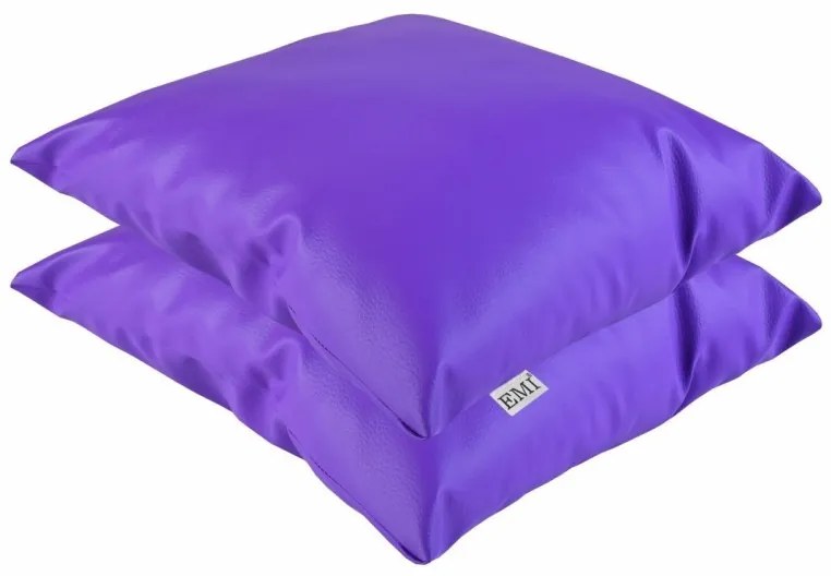 EMI lila színű műbőr párna, Párna 45x45 cm