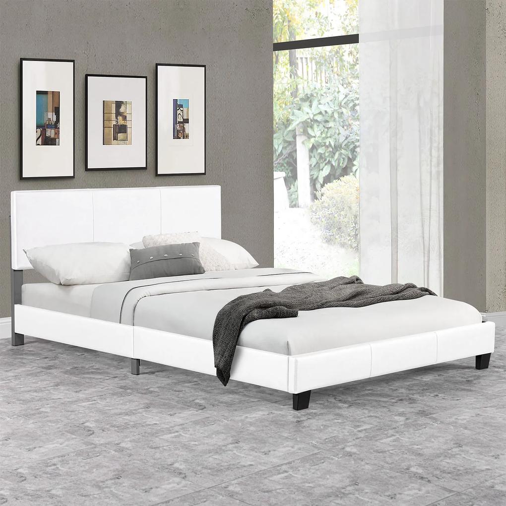 Kárpitozott ágy ,,Barcelona" 160 x 200 cm - fehér