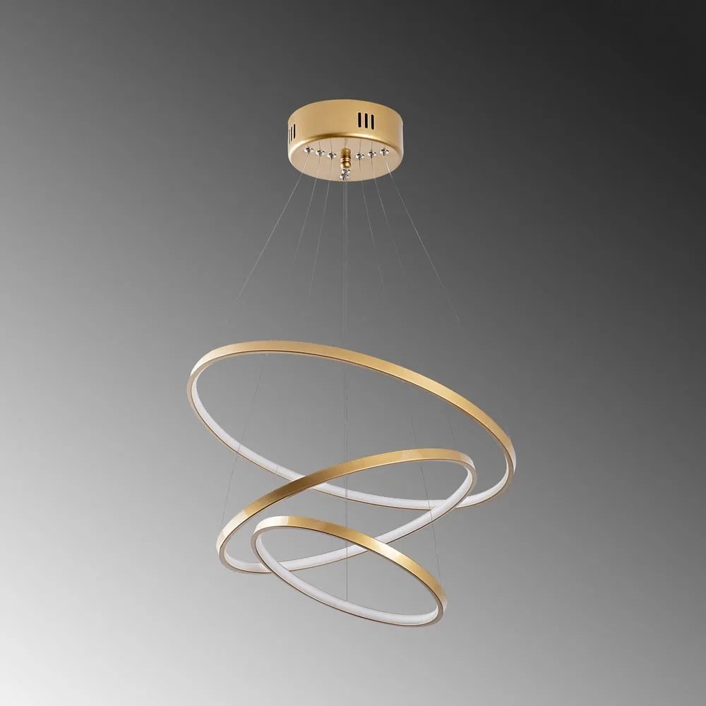 Aranyszínű LED függőlámpa ø 50 cm Simit – Opviq lights