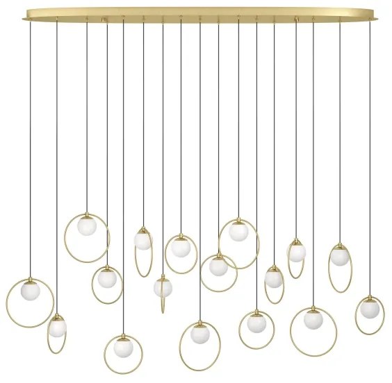 Eglo 390348 - LED Dimmelhető csillár zsinóron PORTOCOLOM 17xLED/3W/230V arany