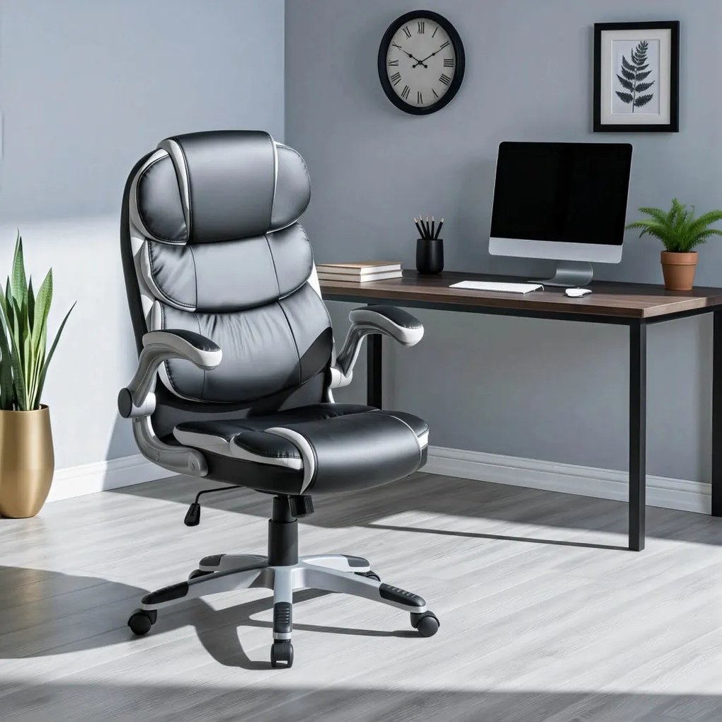 Forgószék fekete színben, műbőr kárpittal. LIVERPOOL