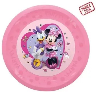 Disney Minnie Makes Me Smile micro prémium műanyag lapostányér 4 db-os szett 21 cm