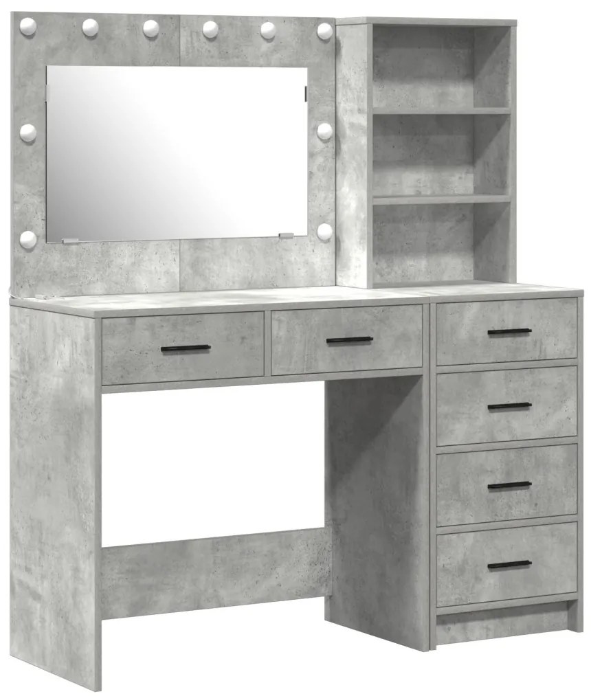 Öltözködőasztal fiókkal Szürke 78.5 x 41 x 135 cm Faanyag