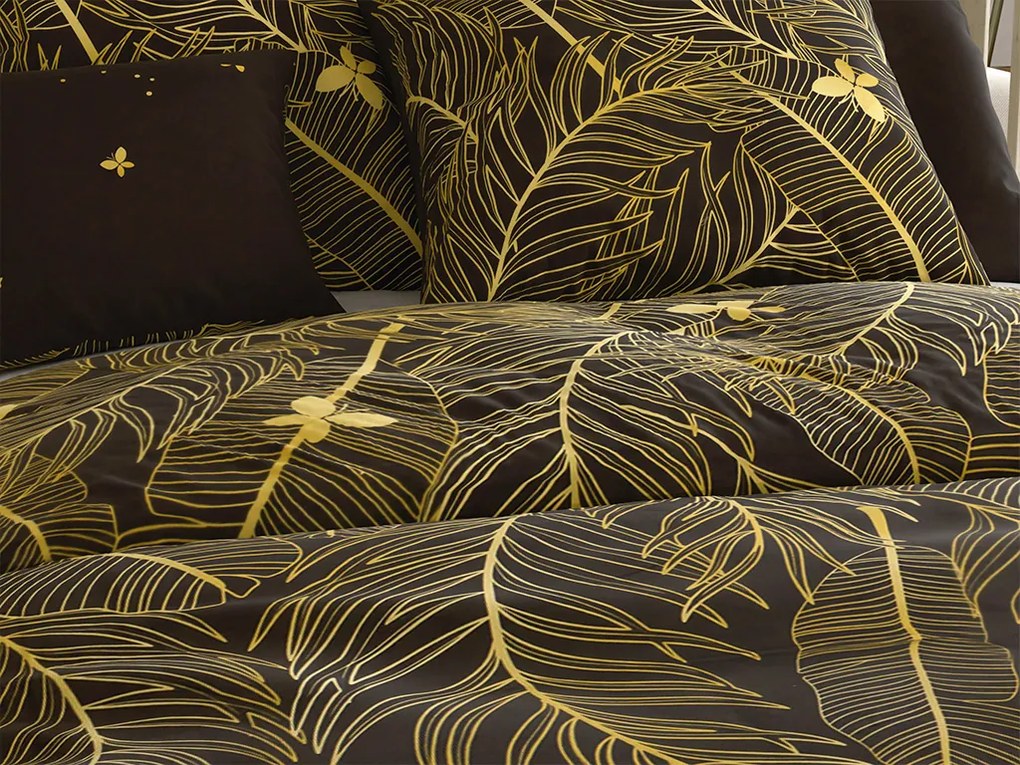 VISATA fekete mikroszálas ágyneműhuzat Ágyneműhuzat mérete: 2 db 70 x 90 cm | 200 x 220 cm
