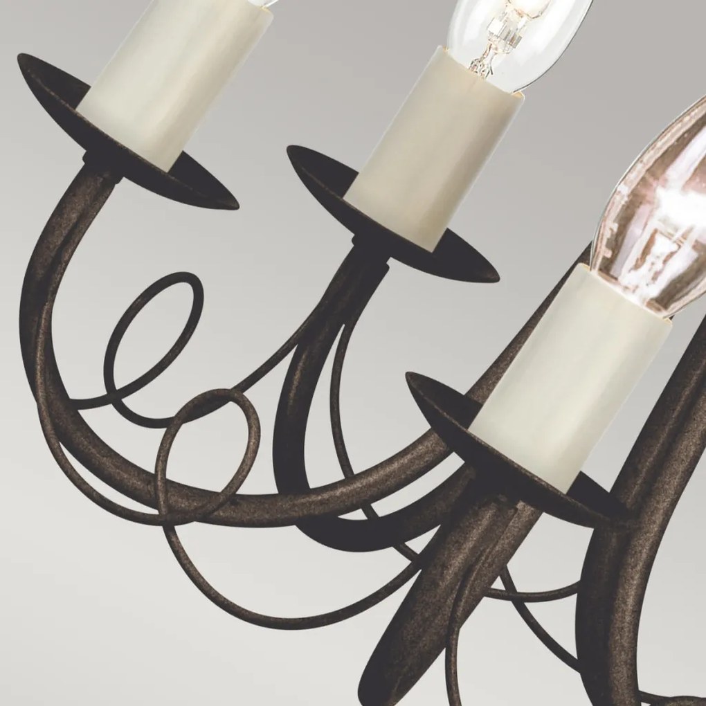 Elstead Lighting MINSTER MN5-BLK-GOLD Csillár 5x60W/E14