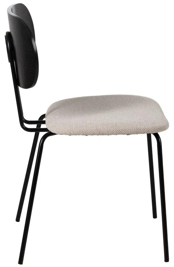 Fehér-fekete étkezőszék szett 4 db-os Cleo – Ixia