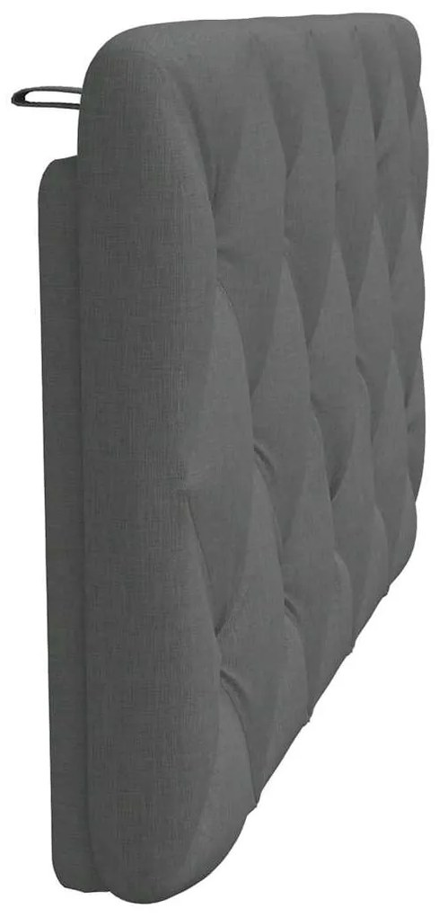 sötétszürke szövet fejtámla párna 100 cm