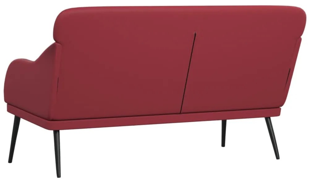 bordó műbőr pad 110 x 76 x 80 cm