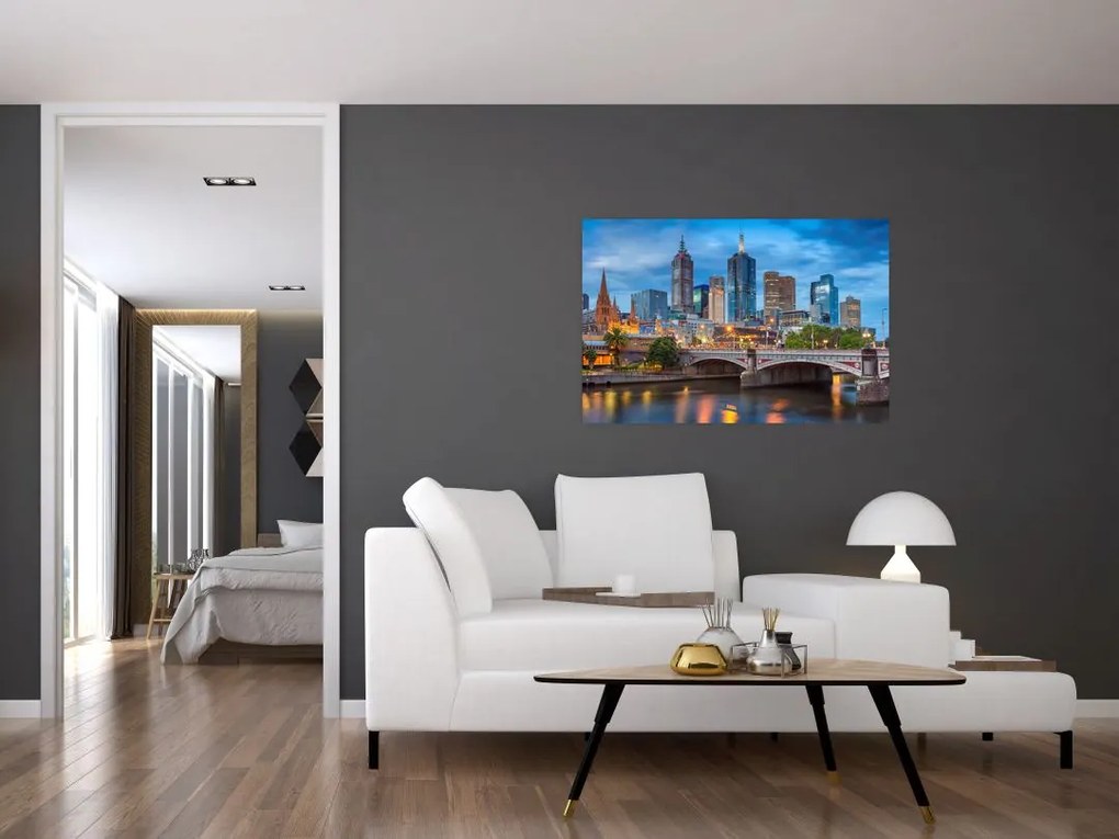 Melbourne város képe (90x60 cm)