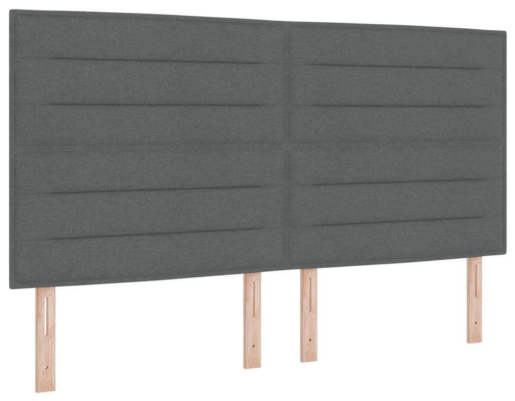 Boxspring Ágy Matracra Sötétszürke 180x200 cm Szövet