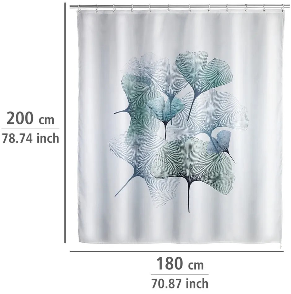 Ginkgo mosható zuhanyfüggöny, 180 x 200 cm - Wenko