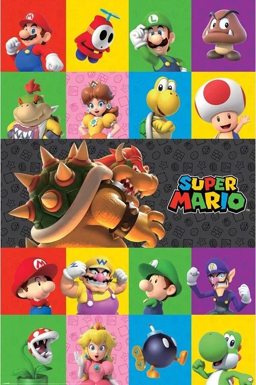 Plakát Super Mario - Characters