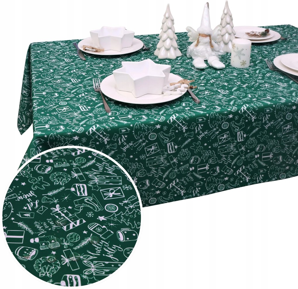 Abrosz Karácsonyi BN25 Zöld 283-5 Foltálló 350x140 Karácsony