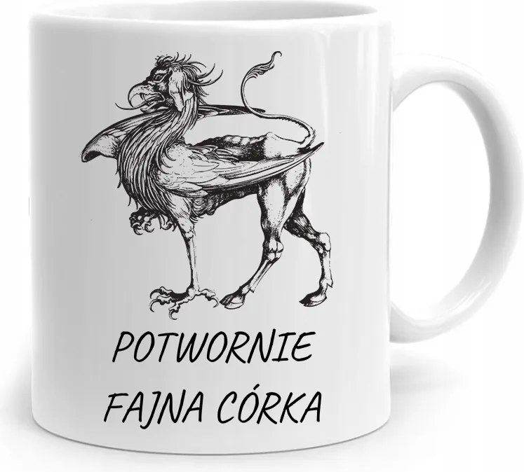 Bögre Ajándék Lányának Szörnyen Vagány Lánya fényképes nyomattal