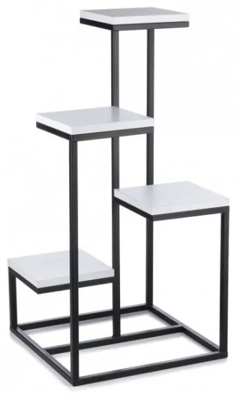 KASKADA virágtartó állvány 79x40 cm fekete/fehér