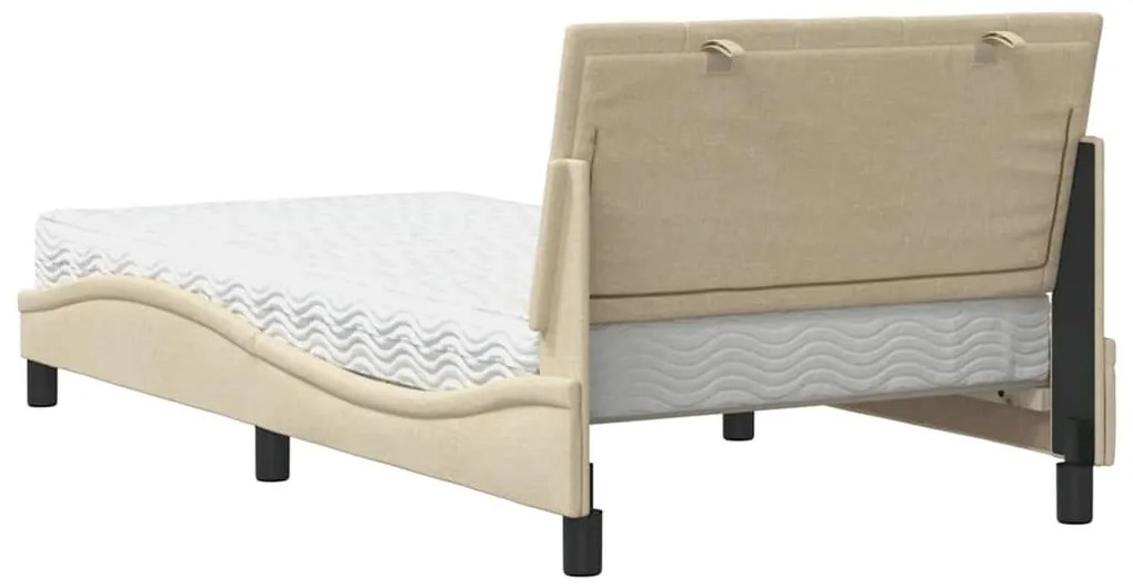 krém szövet ágy matraccal Hanko 100x200 cm