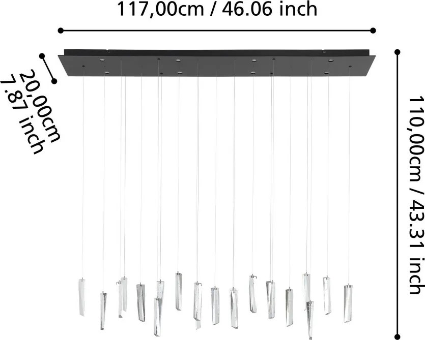 EGLO 390211 SARDENARA Modern Led Függesztett Lámpa LED IP20