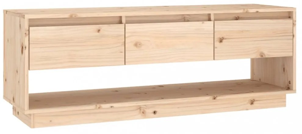 tömör fenyőfa TV-szekrény 110,5 x 34 x 40 cm
