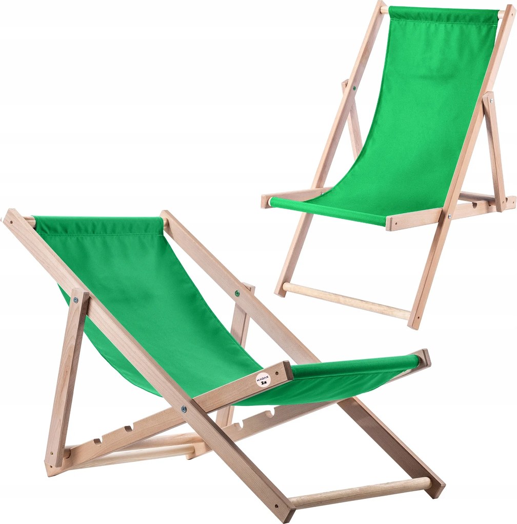 Fából Készült Kerti Strand Napozóágy Összecsukható Napozóágy 2x Lengyel Kiváló Minőségű