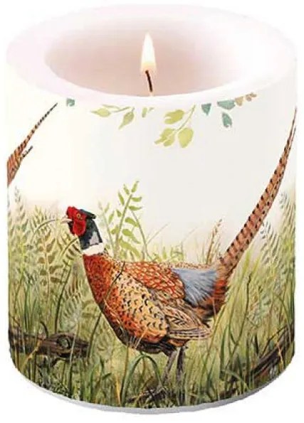 Átvilágítós viasz gyertya 10x10 cm dicsőséges fácán