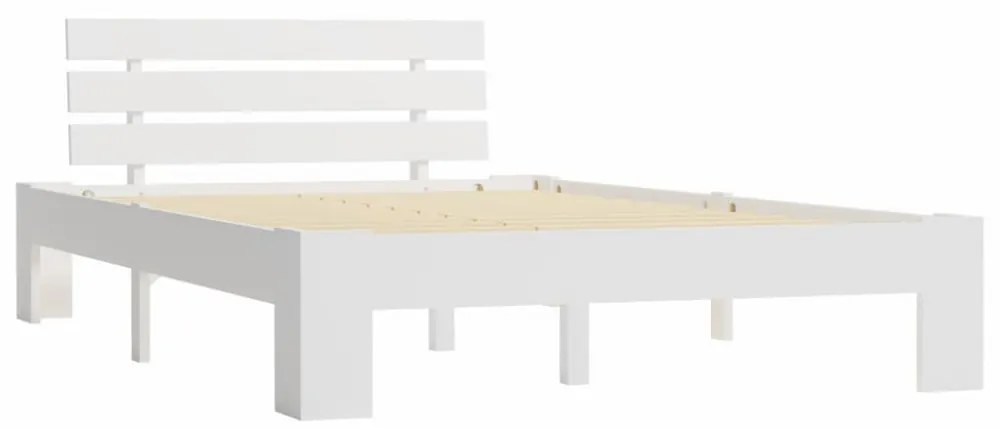 fehér tömör fenyőfa ágy matrac nélkül 120 x 200 cm