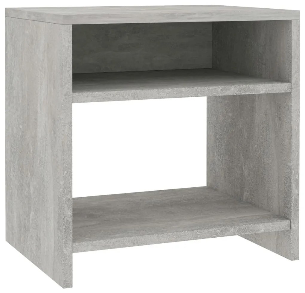 Betonszürke szerelt fa éjjeliszekrény 40 x 30 x 40 cm