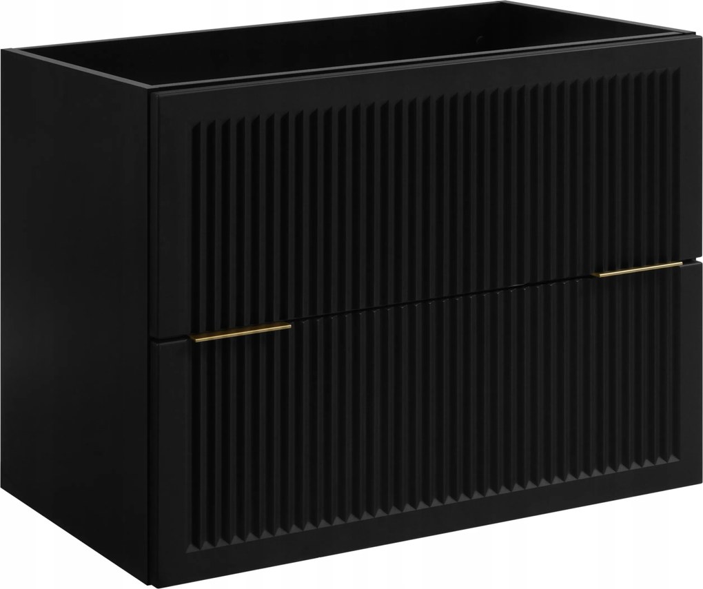 Fürdőszoba szekrény Mosdó Alá 80-as fekete