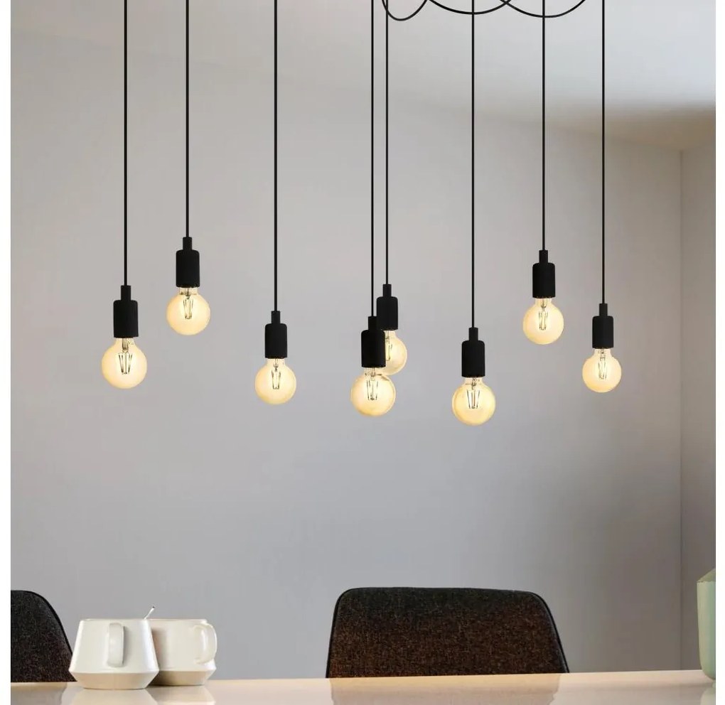 Eglo 43322 - Csillár zsinóron HOGSMILL 8xE27/40W/230V