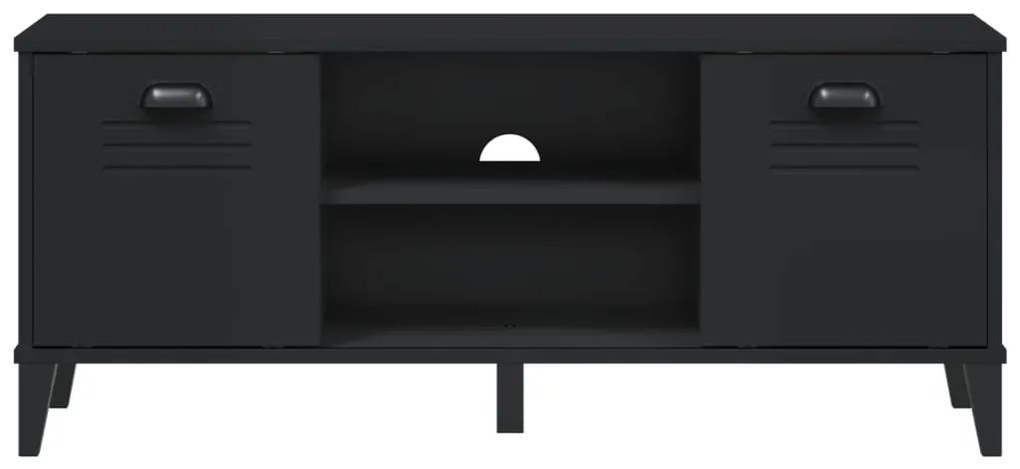 VIKEN fekete szerelt fa cipőtároló pad 106 x 35 x 45 cm