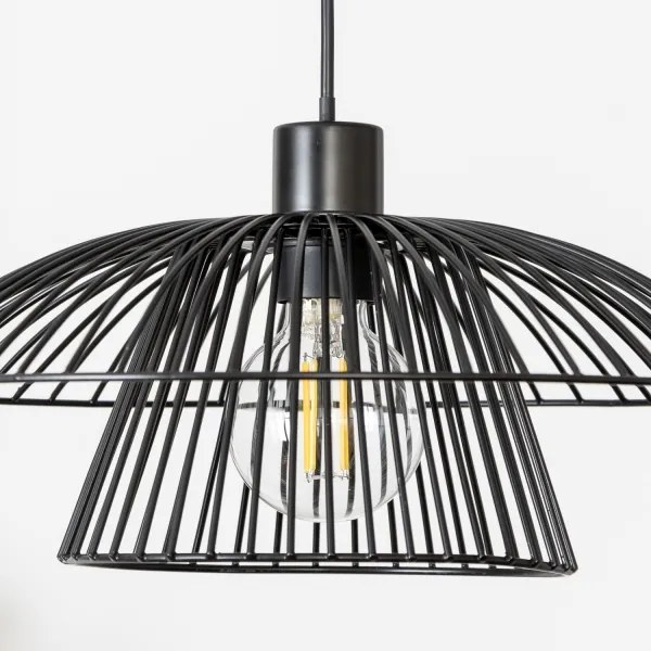 Brilagi - LED függőlámpa kábellel CERIA WIRE 1xE27/40W/230V Ø 38 cm fekete