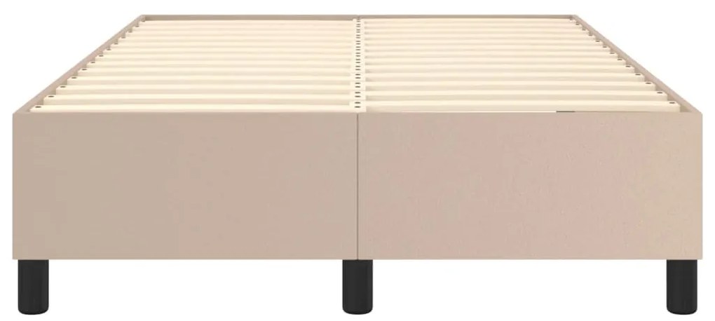cappuccino színű műbőr ágykeret 120 x 200 cm