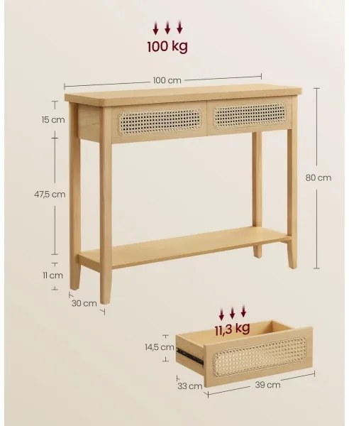 FALKO oldalsó asztal, barna