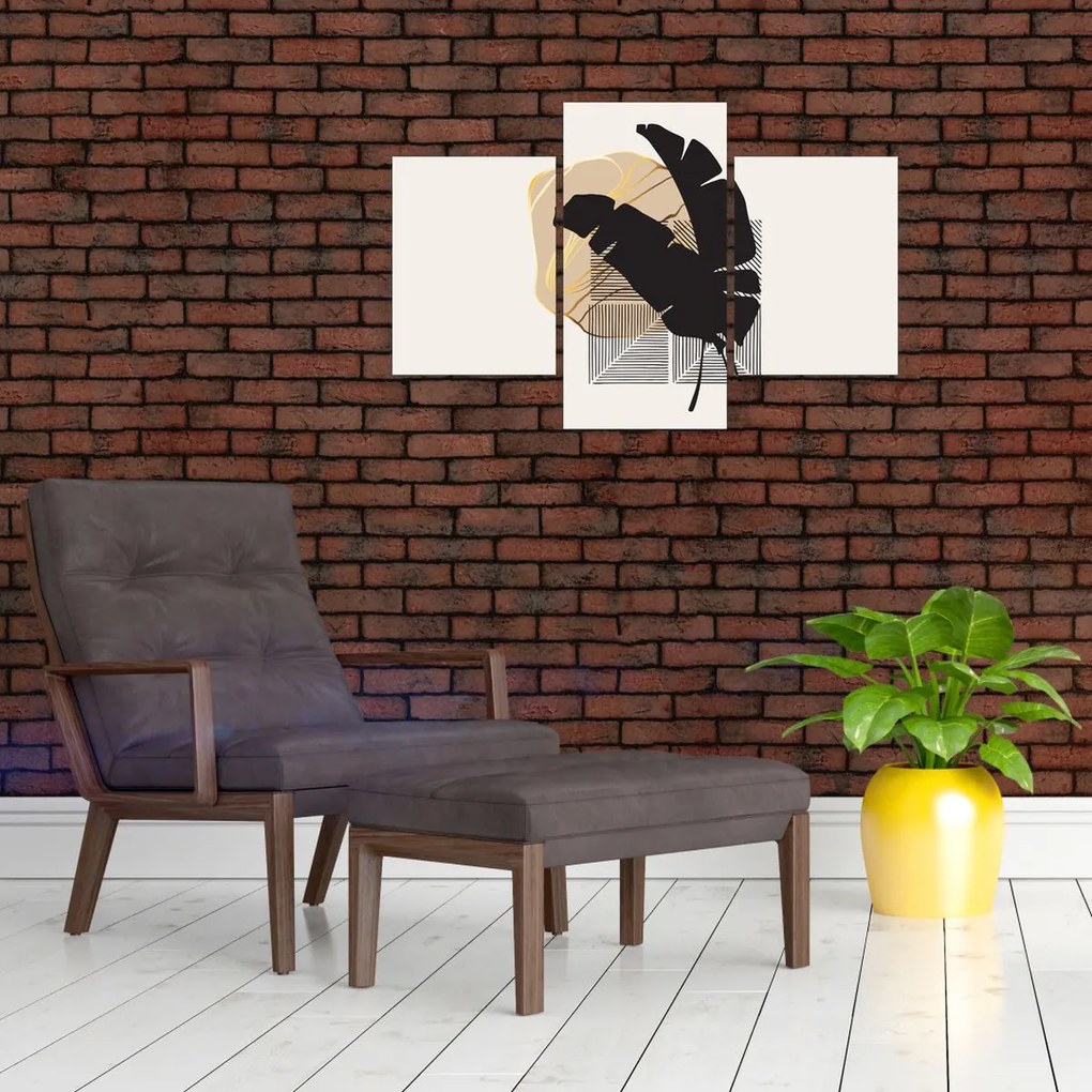 Kép - Absztrakció trópusi levelekkel N⁰4 (90x60 cm)