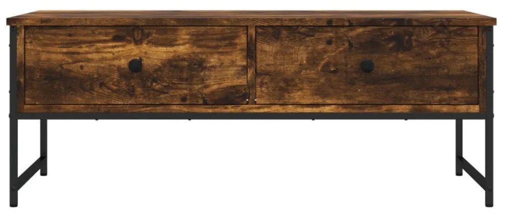 füstös tölgy színű szerelt fa dohányzóasztal 101 x 49 x 39,5 cm