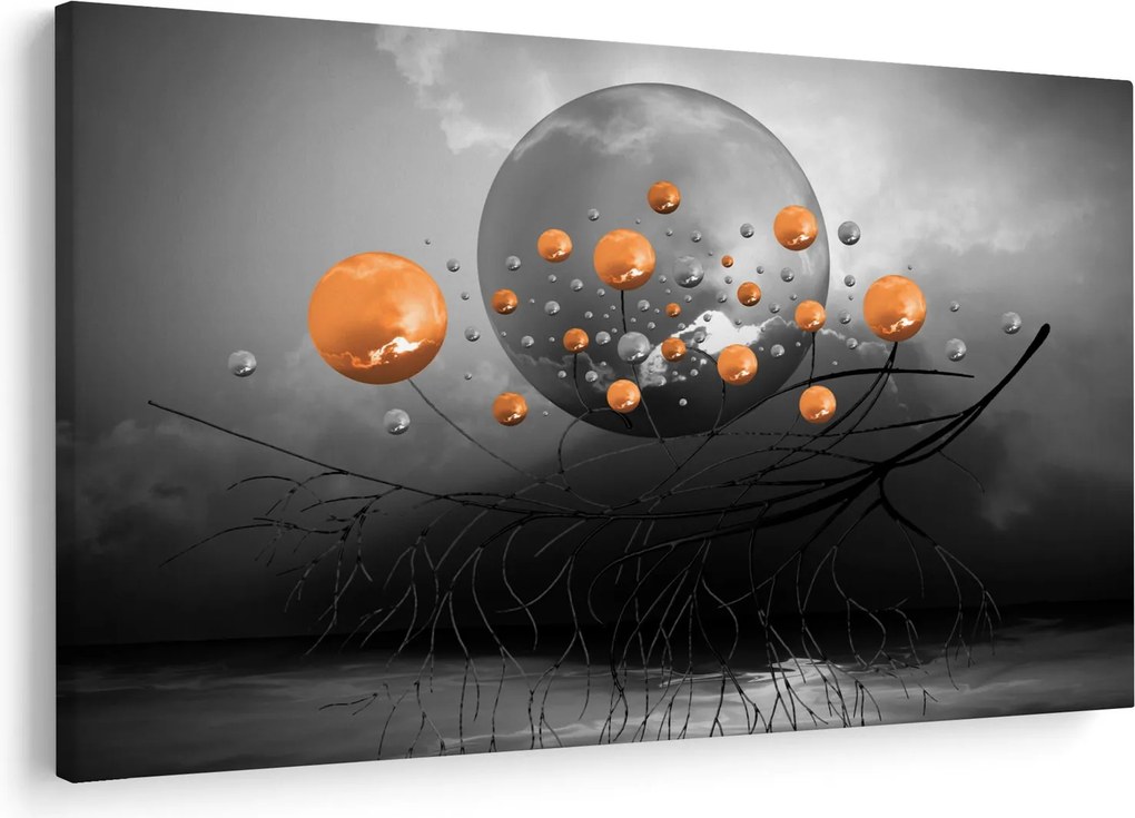 Narancssárga gömbök képe (90x60 cm)