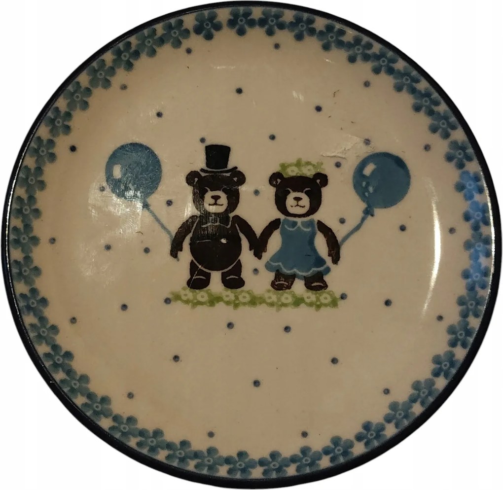 Tányér D21 12,5cm kerámia Bolesławiec 4892Egyedi